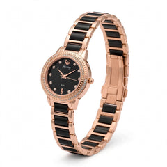 The Riviera black ceramic pave bezel watch, studio