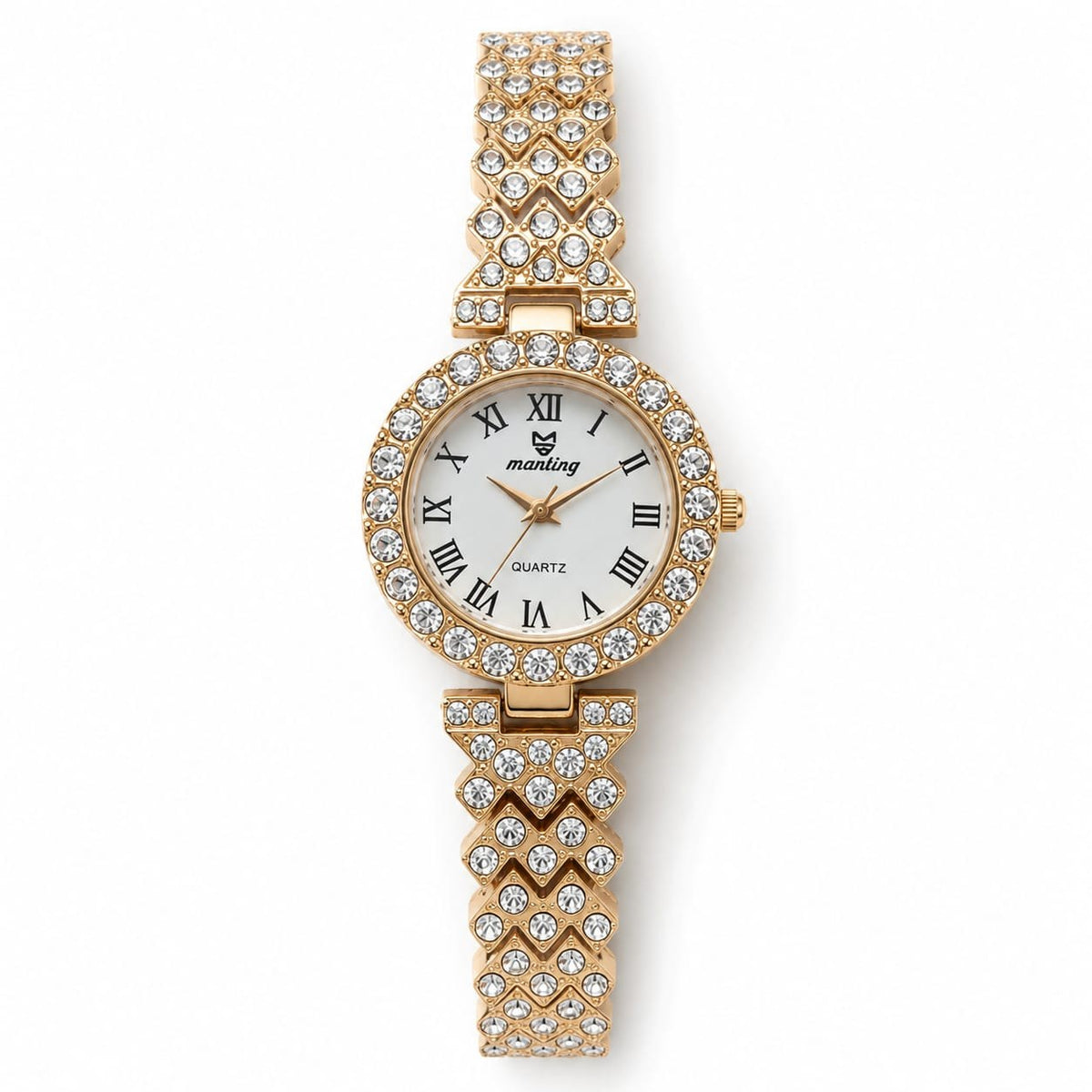 The Pave crystal link watch, studio