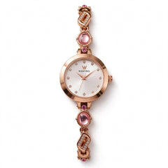 The Cameo pink crystal link watch, studio